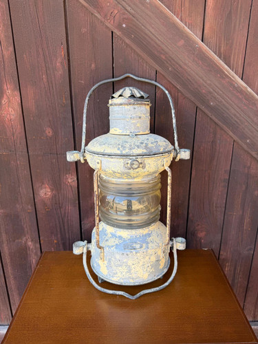 Vintage ship lantern anchor - ship, lantern,