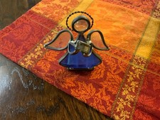 Engel Figur Tiffany Glas Teelichthalter Weihnachten Lichtfänger Sonnenfänger