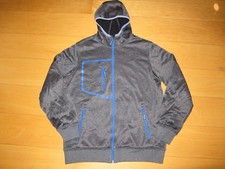 TOP FC Schalke 04 Herren Jacke Gr. S Kapuze grau leicht glänzend Sweatjacke