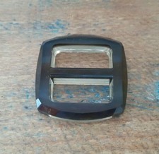 ♥ Zauberhafte alte Gürtelschnalle aus grauem Glas 40 x 40 mm♥