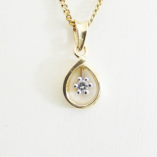 Anhänger gold 585er brillant - 585er,