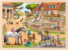 Einlegepuzzle reiterhof - einlegepuzzle,