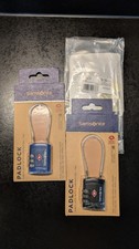 2x Samsonite TSA Kofferschloss Padlock Cablelock  121296-1549 in blau u. schwarz