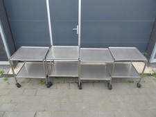 4x Maquet 4405.32A2 Instrumententisch OP Tisch Krankenhaus fahrbar 73x63x80