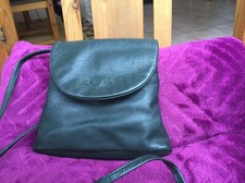 Handtasche von Fabiani Echt Leder Flaschengrün mit Gürteldurchzieherschlaufe