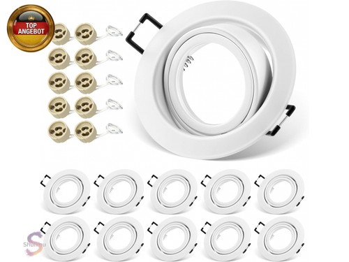 Einbaustrahler gu10 set 10x - einbaustrahler, set,