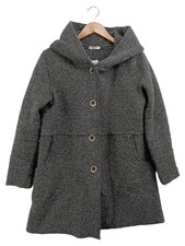 ZABAIONE Damen Leichte Jacke Mantel Grau Gr. 36/S Klassisch Elegant Kapuze