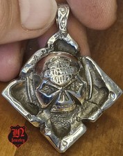 Kettenanhänger Harley Davidson Skull 60g 925er Sterlingsilber Handarbeit UNIKAT