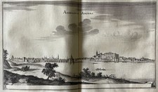 Angers Merian Kupferstich Ansicht Topographiae Frankreich Fluss Maine - 1655-61