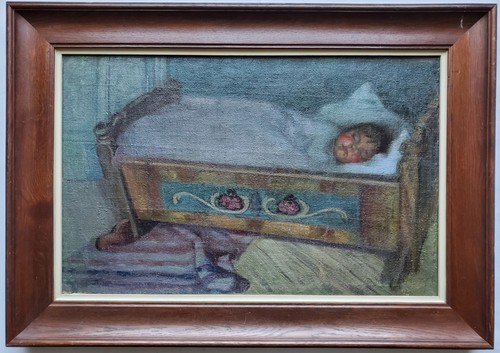 Gemälde öl kind baby - Öl,