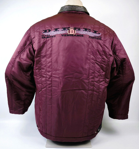 Diesel jacke weinrot logo - diesel,