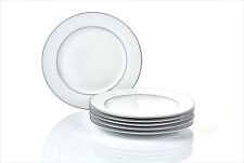 Retsch Arzberg HEIKE BLAURAND 6er Set Frühstücksteller 19cm Porzellan weiß-blau