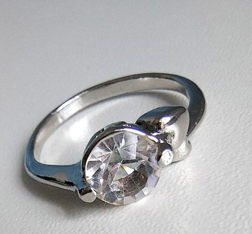 Ring strass kristall - kristall, silber