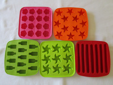 5 x Ikea PLASTIS Eiswürfelform Stern Blume Stäbchen Seestern Flaschen Eiswürfel