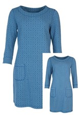 SORGENFRI SYLT Wendekleid Tola mit 3/4 Arm in Ink Blue aus 100% Baumwolle NEU