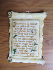 Wachsbild mit Spruch: Immer wenn du denkst es geht nicht mehr.. ca. 19 x 14 cm