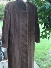 langer leichter Schurwoll-Mantel aus Alpaka + Mohair Hensel & Mortensen Gr 38-40