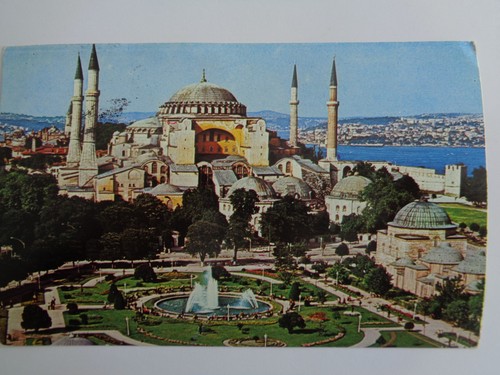 Postkarte gelaufen istanbul - ak,