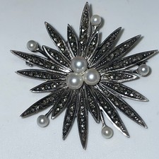 835 silber brosche starburst - 835,