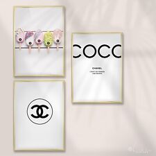 Poster SET A4 - 3 St. ( +1 Poster GESCHENK ) Fashion inspiriert Plakat Parfüm