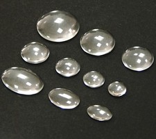 100Stk Klar Glas Cabochon Set