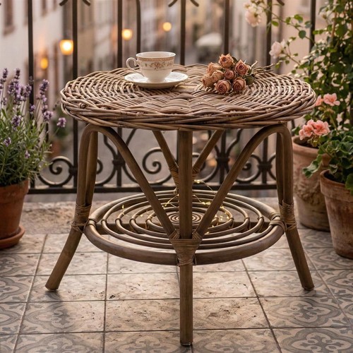 Rattan tisch koboo grey - tisch, grey"