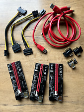 3 Stück PCI-E PCIe Express Riser Karte Adapter x1 x16 USB Mining