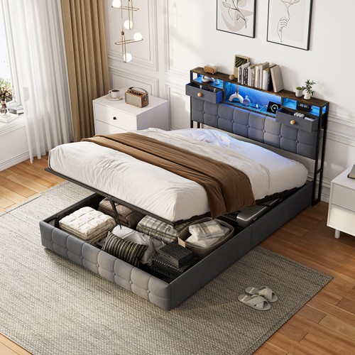 Boxspringbett 140x200 mit led - mit,