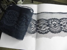 Alte  Spitzenborte Tüllspitze dunkelblau 11 x 1150 cm unbenutzt