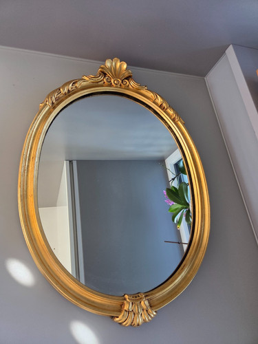 Ovaler wandspiegel gold barock - ovaler,