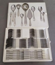 0727) 70 Teiliges  Besteck Marke Tischfein Crominox 12 Pers. + Vorlegebesteck 