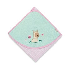 Sterntaler Kapuzenbadetuch Kuschelzoo Lama Lotte mandelblüte 80x80 cm 7101953
