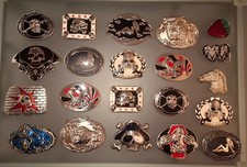 21x Wechselgürtelschliesse Gürtelschnalle Buckle Konvolut Neu Pirate Skulls etc.