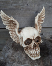 16cm totenkopf + flügel hells angels Engel Schädel skull mit Flügel
