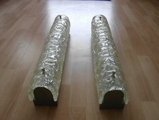 2 Eisglas Wandlampen Tubenlampen Vintage 60er 70er Space Age Mid Century