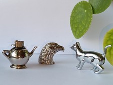 Gas Feuerzeuge aus Sammlung, Motiv Adlerkopf + Katze+ Kanne, TOP Vintage Rarität