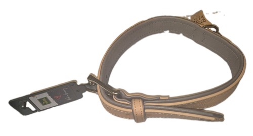 Zweifarbig hunde lederhalsband - zweifarbig,