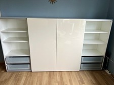 Fernsehschrank mit Schiebetüren Weiß TV Schrank Sideboard
