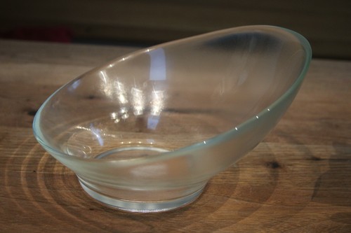 Glasschale schräg pressglas - schräg,,