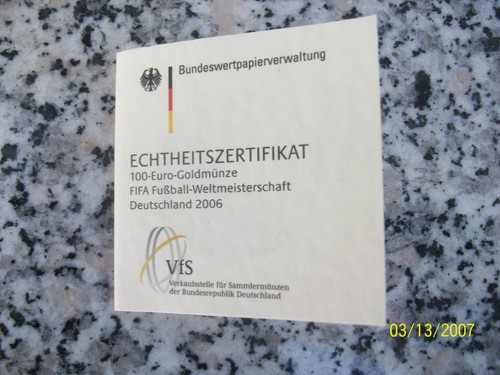Echtheitszertifikat 100 euro - echtheitszertifikat,