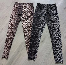 2x Leggings Paket Leopard Miss Lolita Punk H&M Animal Gothic Panty Skinny Gr.S/M