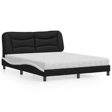 Bett mit matratze schwarz und - mit,