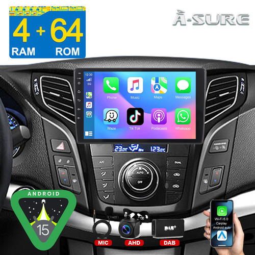 Dab carplay 64gb android 15 - dab+, 4+64gb