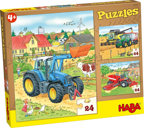Puzzle set haba traktor und - haba,