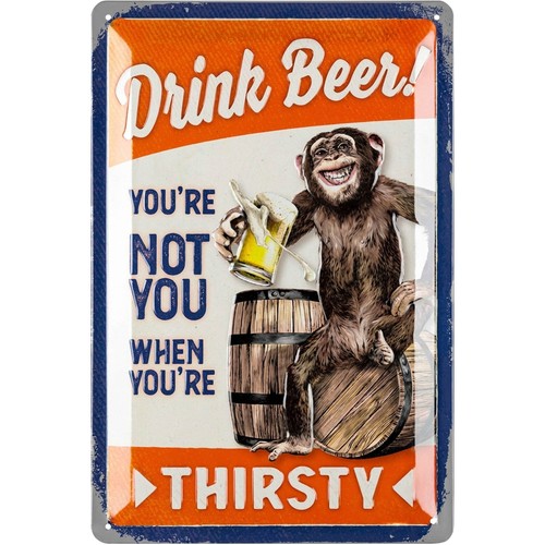 Retro blechschild bier - retro,