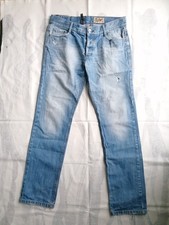 Edc Brand Used Look Straight Leg Dragon Fit Herren Jeans hellblau 33/34