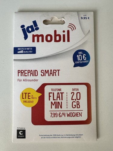 Mobil sim prepaid - ja!,