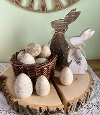 Osterei Holzei Osterdeko