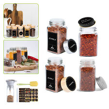 Gewürzgläser 12/24pcs Eckig Gewürzbehälter Gewürzdosen Gewürzglas Aufbewahrung