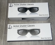 2x 3D DLP Link Active Shutte Glasses Wave Xtra Series forall 3D ProjectorsBeamer
